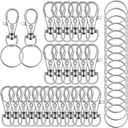 104PCS Swivel Snap Hooks with Key Rings, Metal Lobster Claw Clasp, Keychain Rings for Crafts(Silver, 1.37inch(36mm)