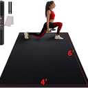 GymCope Large Exercise Mat for Home Workout,12‘x6’/10'x6'/9'x6'/8'x6'/7'x5'/6'x4' (7mm) Extra Thick Workout Mat, High-Density Gym Mat for Cardio, Jump Rope, MMA, Weights (Shoe-Friendly)