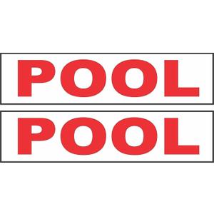 POOL Real Estate Rider Sign Red 10 pcs, 15" length, 4" width