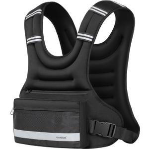 Weighted Vest Woman & Men,10lb Plus Size Weighted Vest With Phone Pockets & Reflective Strips for Walking, Running, Hiking,Rucking, Workout, Strength Training