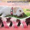 2 x Reflective Dog Collar with QR Code, Adjustable Dog Collar for Large Dogs, Soft Padded Dog Collars with Safety Locking Buckle, Rose