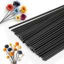 60 Pack Flower Stems, Floral Wire Stems, 2 Gauge Brown Floral Stem Wire for Paper Wrapped Wreath Making Supplies