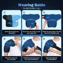Comfytemp Shoulder Ice Pack Wrap Shoulder Brace Compression Sleeve for Shoulders Pain Relief, 2 Gel Ice Packs for Injuries Reusable, Cold Therapy for Rotator Cuff Recovery, Arm, S/M