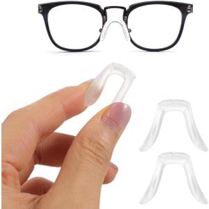9Pcs Silicone Nose Pads for Glasses Replacement Non-Slip Eyeglass Nose Cushions Comfortable Support for Plastic Frames Eyewear Accessories