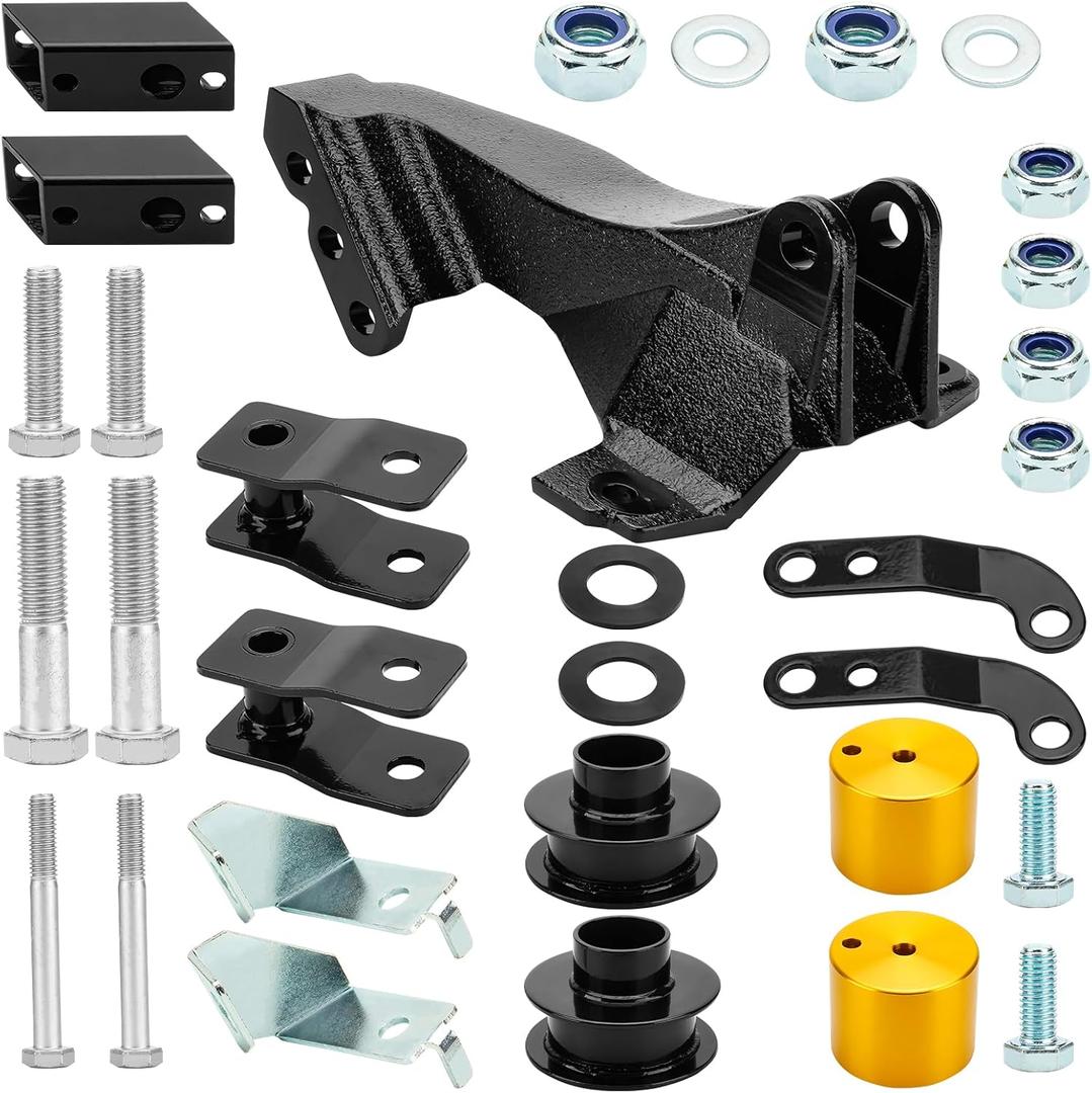 2.5" Full Leveling Lift Kit for 2011-2020 Ford Super Duty F250 F350 F-450 Super Duty 4WD, Front Strut Coil Spacer with Track Bar Relocation Bracket