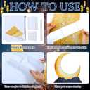 Leinuosen 5 Ft Moon Starry Night Party Decorations Crescent Moon Cardboard Stand up Cutout Large Life Size Twinkle Little Backdrop Prom Party Photo Prop Standup for Movie Night Birthday Homecomings