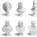 Garwor 10PCS Mini Figures of Greek Mythology Statue Resin Sculpture World Famous Bust Figurine Home Office Decor, 2.75" H