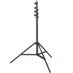 RAUBAY 10ft Heavy Duty Light Stand, Air Cushion, Black, LT30-RB | Aluminum photography light stand with 1/4" and 3/8" mounts for softboxes, studio lights, video production and photography