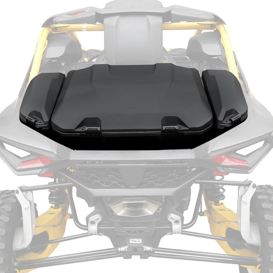 96L Cargo Trunk Storage Box & 13.5L Side Cargo Storage Boxes Set for Can-Am Maverick R/R X/X RS 2024+ Accessories, R Max/X/X RS/Smart-Shox 2025+, Replaces 715007182, 715007372, 3PCS