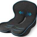 leqsdijk Trucker seat Cushions for Long Sitting, semi Truck seat Cushion with Lumbar Support, Truck seat Cushion for Back Pain and Supporting The HIPS, Trucker Essentials