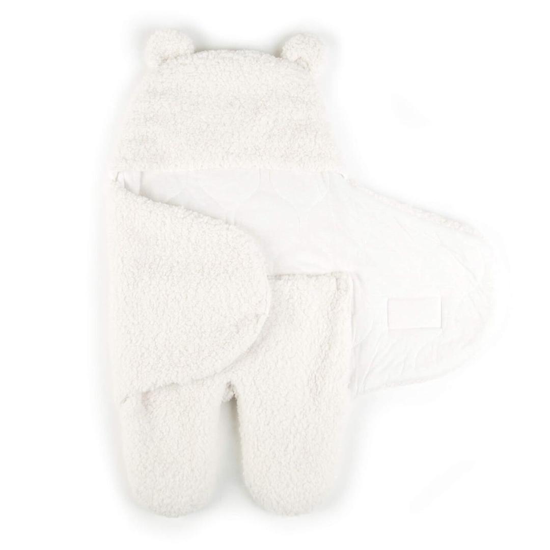 Tadpoles Super Soft Plush Sherpa Swaddle Wrap - Ivory - Microfiber Plush Polyester Sherpa - Soft, Smooth & Durable - Fits Babies 0-12 Months - Car or Crib