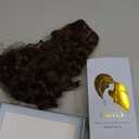 Hetto Curly Hair Extensions Clip in Hair Extensions Real Human Hair Darkest Brown #2 Natural Wavy Clips in Hair Extension Human Hair 16 Inch 7Pcs 120g