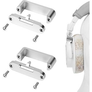 Geekria 1 Pair Metal Headband Hinge Fix Kit Compatible with Audio-Technica ATH-M50x, M50xBT, M50xGM, M50xBB, M50xPB, M50xWH, M50x ENSO, M50XSTS-USBMIKU Headphones, Repair Parts (Silver)