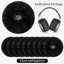 400 Pieces Disposable Headphone Covers Non-Woven Hygiene-Covers Black Sanitary Headset Covers Sweatproof Stretch Earphone Earcup Protector for Gyms, Salons & Electronics Stores(L-11 cm,Black)