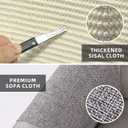 Cat Scratch Couch Protector with Natural Sisal for Protecting Couch Sofa Chair Furniture,Couch Corner Cat Ccratcher 23.6" L*19.7" W(Light Grey/Left Hand)