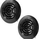 4 Inch Round Air Vent, Ceiling Vent Covers, Duct Fan, Adjustable Soffit Vent, Black Grille Cover Exhaust Vent Fit for Bathroom Office Kitchen Ventilation-2 PCS