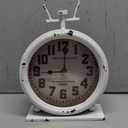 intage Metal Mantel Clock, Modern Farmhouse Table Clock For Living Room, Bedroom, Or Shelf Decor Frence Desk Clock Silent Quartz Movement, Classic Home & Office Decor, Ideal Gift For Retro Lovers