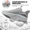 ALLSWIFIT Women's Slip On Walking Shoes Running Comfortable Tennis Breathable Non Slip Athletic Gym Workout Cross Training Fashion Sneakers, Size 8.5, Grey