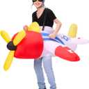 PTS Inflatable Costume Kid, Blow Up Airplane Costume for Halloween Inflatables Cosplay Party