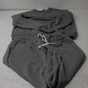 JMIERR Men's 2 Piece Outfits Crew Neck Sweatshirt Tracksuit & Joggers Sweatpants Sweatsuit Set (X-Large, Medium Grey)