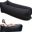 CCDXD Air Sofa, Inflatable Lounger Inflatable Couch for Travelling, Outdoor, Camping, Hiking, Beach Parties, Picnic, Backyard, Lakeside, air Hammock Inflatable Lounger (Black)