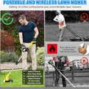 Aokia Electric Weed Wacker Cordless, 12V Battery Powered Weed Eater Cordless with Adjustable Pole (65inch), Lightweight Grass Trimmer Cutter/Edger/Mower with 2 Types Blade for Yard Lawn and Garden