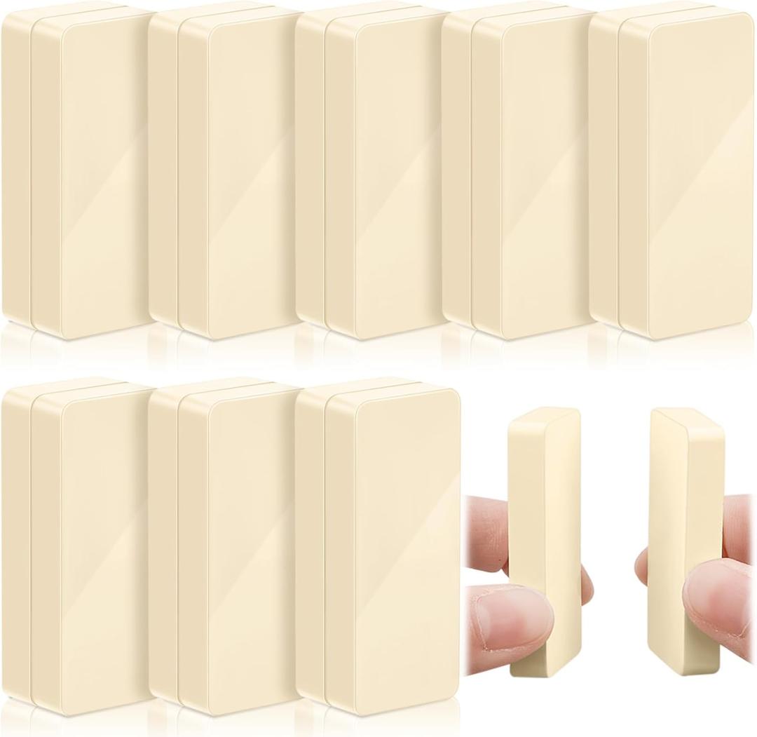 Copkim 16 Pcs Outdoor Curtain Weights Heavy Outdoor Waterproof Curtain Magnets Flag Weight Magnetic Weight for Home Decor Shower Outside Curtains Tablecloth Flag Tablecloth to Stop Wind (Beige)
