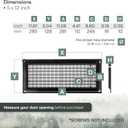 Vent Systems 3" x 10" Inch (Opening Dimensions) Black Plastic Air Vent Cover - 5 Pack - Rectangular Return Grill with Mesh Screen - HVAC Ventilation Grill for Home Improvement - Indoor, Outdoor Use