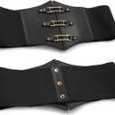 Stylish Corset Belt Metal O-Ring Waistband Heart-Ring Waistband (XL)