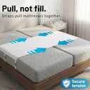Briliantwerk Twin to King Bed Converter | No Slipping | Innovative Solution as Bed Bridge for Couples & Families | Split King Gap Filler for Adjustable Bed, Installed in < 5 Min