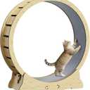Large Cat Exercise Wheel, Quiet 48" Cat Treadmill for Indoor Cats, Running Wheel with Carpeted Runway & Stability Base, Ideal for Multiple Cats & Large Breeds for Fitness & Active Play