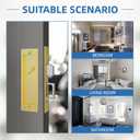 Modern Pocket Door Hardware Set - Privacy Lock with Finger Flush Pulls & Soft Close, for Sliding Barn Doors, Pocket Doors, Bedroom (Gold, Privacy)