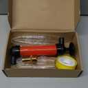 Hand Fuel Transfer Pump with Leakproof Clamps - Versatile Manual Siphon for Gasoline, Oil, Diesel, Antifreeze, Emergency Use for Car/Lawn Mower/Motorcycle/RV, Includes 3/4" NPT Brass Connector