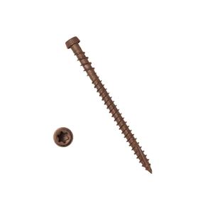 Coated Composite Deck Screws #10 x 2-3/4, Self Tapping Wood Screws and Deck Screws with Torx T20 Star Drive, Type 17 Point, Flat Head, 1 Free Bit Included (Brown, 350), by YYL FASTENER