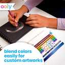 Ooly Metallic Colored Felt Tip Markers Set of 12, Unique Solid Colors for White or Black Paper, Drawing and Coloring Pens for Kids and Adults, Colorful School Supplies