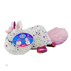 Happy Nappers FlipaZoo Unicorn Children's Plush Toy, Reversible, Sparkle/Rainbow