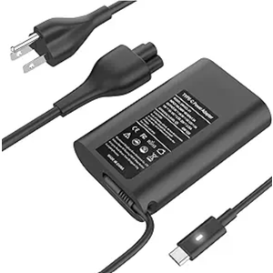 45W USB-C Laptop Charger Compatible with Dell XPS 13 9315 9300 9310 9360 9365 9370 9380 9350 Latitude 5175 5285 5289 5290 7200 7210 7370 AC Power Adapter Power Cord Type-C