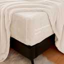 YIYEA Faux Fur Sheets, Luxury Ultra Soft Fleece Bed Sheets Set, Fluffy Plush Velvet Bedding for Fall Winter, Cozy Warmth, No Shedding, 4PC, Full, Ivory