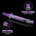 10ml Syringe with Screw Cap, 10cc Syringe for Liquid Feeding, Science Lab, Measurement, Individually Sealed Packed, 10 Pack