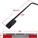 2 PCS Black Straight Bar Mud Flap Hanger Bracket Complete Kit & Aluminum Mud Flap Reflector Fender Reflective Tape Fit for Semi Trucks Trucks, Trailers, RVs and More