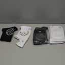 Sosation 2 Set Volleyball Knee Pads and Volleyball Arm Sleeves with Protection Pad Compression Forearm Wrist Guard with Thumb Hole Soft Breathable for Hitting Passing (Black, White)