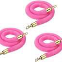 LQSYBHD 3 Pcs Velvet Rope,Velvet Stanchion Rope,Hanging Rope,Stanchion Rope,Crowd Control Rope with Snap Hooks,Carpet Ropes,for Party Event and Red Carpet(Size:4.9ft)