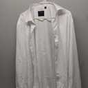 J.VER Men's Dress Shirts Solid Long Sleeve Stretch Wrinkle-Free Formal Shirt Business Casual Button Down Shirts (Large Tall, White)