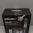 Mueller Multistick 5-in-1 Immersion Blender Handheld, 12 Speed Hand Mixer - Turbo Boost, Heaviest Duty Copper Motor, Titanium Blades Hand Blender, Milk Frother Wand, Whisk, Beaker, Chopper, Grey (Gray)