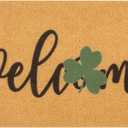 St. Patrick's Day-Welcome-Doormat-Front Door - Shamrock Outdoor- Entrance-Porch Home Spring-Decor Door-Mats 17x29 Inch