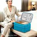 Hanke Top Opening 20" Carry On Luggage Expandable Hard Shell Caribbean Blue, 20 Inch EXT