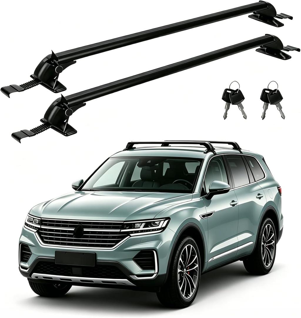 Universal Car Roof Rack, 43" Cross Bars with Anti-Theft Lock, Adjustable Aluminum Alloy Heavy Duty Crossbars for Car Roof Cargo Carrier, 165LBS Max Load