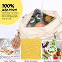 Lunch Box Lunch Bag Women, Leakproof Insulated Lunch Cooler Bag for Women, Large Lunch Tote Bags Adults(Yellow,16.2L)