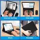 Ultra-Slim Lightweight Bluetooth Keyboard and Mouse Portable Mini Wireless Keyboard Rechargeable 7-Color Backlit for Apple iPad iPhone,Tablet iPhone Smartphone iOS Android Windows,Black