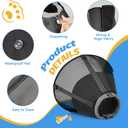 Dog Cone Collar to Stop Licking: Soft Mesh Recovery Collar After Surgery with Detachable Pad, Elizabeth Cone Alternative for Dogs, Normal Eating and Drinking,XS,Matte Black (Black, XS)